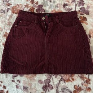 Bershka skirt burgundy